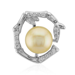 Ciondolo in argento con Perla Dorata dei Mari del Sud Kabira (TPC)