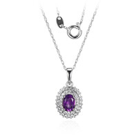 Collana in argento con Ametista Zambiana