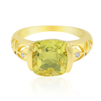 Anello in argento con Citrino Limone