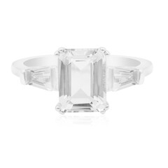 Anello in argento con Topazio Bianco