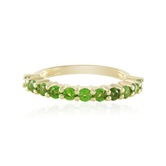 Anello in argento con Diopside Russo