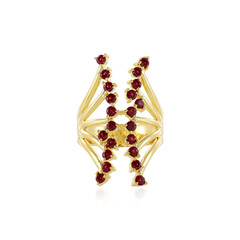 Anello in argento con Spinello Rosso