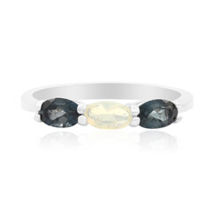 Anello in argento con Topazio Blu Londra