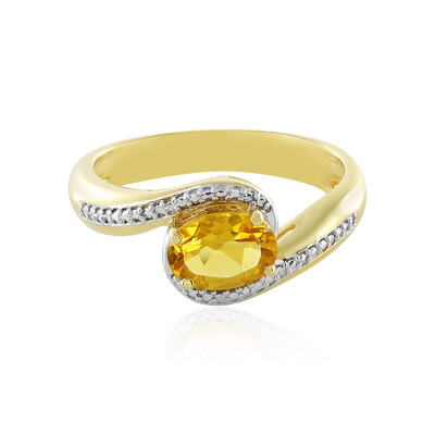 Anello in argento con Berillo Giallo