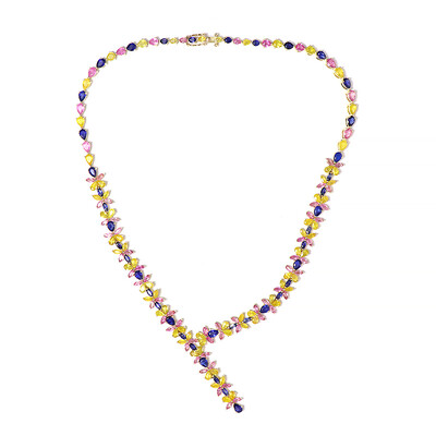 Collana in oro con Zaffiro Blu del Madagascar (de Melo)
