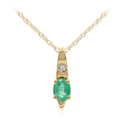 Collana in oro con Smeraldo Colombiano