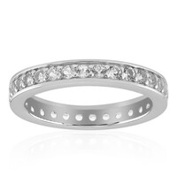 Anello in argento con Topazio Bianco