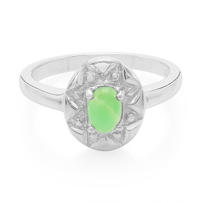Anello in argento con Crisoprasio Imperiale