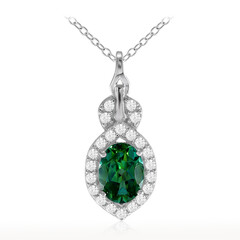 Collana in argento con Topazio Verde Farfalla