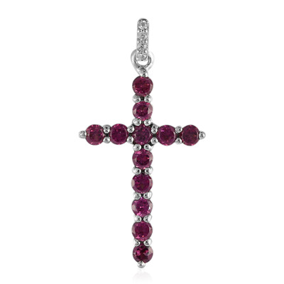 Ciondolo in argento con Rodolite