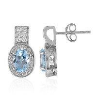 Orecchini in argento con Topazio Blu Cielo