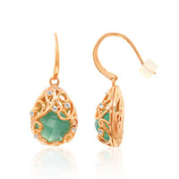 Orecchini in argento con Calcedonio Verde