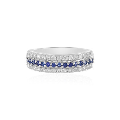 Anello in oro con Zaffiro Blu