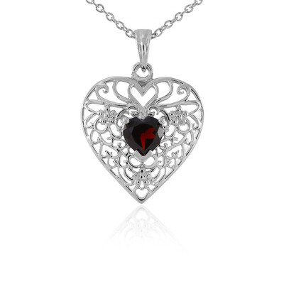 Collana in argento con Granato Mozambico