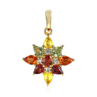 Ciondolo in argento con Zaffiro Fancy