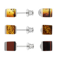 Set orecchini in argento con Ambra Baltica