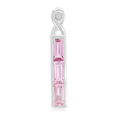 Ciondolo in argento con Zaffiro Padparadscha