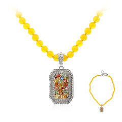 Collana in argento con Agata Gialla  (Dallas Prince Designs)