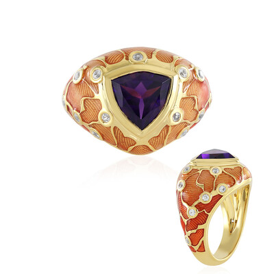 Anello in argento con Ametista (Adela Silber)