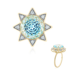Anello in oro con Topazio Capri (PHANTASIA)