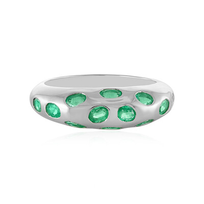 Anello in argento con Smeraldo Etiope (SAELOCANA)