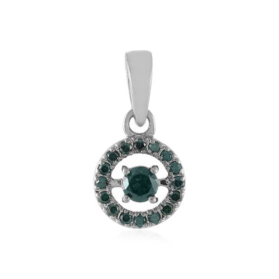 Ciondolo in argento con Diamante Blu I3