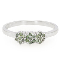 Anello placcato in platino con Diamante Fancy