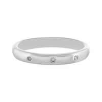 Anello in argento con Diamante I4 (J)