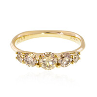 Anello in oro con Diamante Champagne d'Argyle SI2 (de Melo)