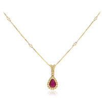 Collana in oro con Rubino Mozambico AAA (CIRARI)