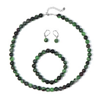 Parure in argento con Rubino Zoisite