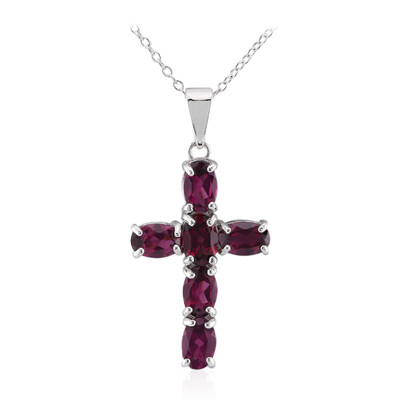 Collana in argento con Rodolite