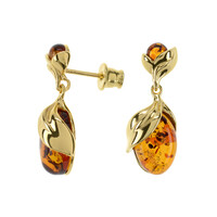 Orecchini in argento con Ambra Baltica