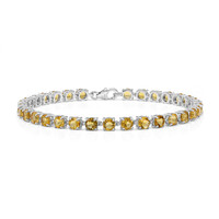 Bracciale in argento con Quarzo Cognac