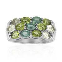 Anello in argento con Cianite Menta