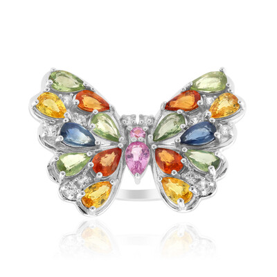 Anello in argento con Zaffiro Verde
