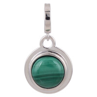 Ciondolo in argento con Malachite