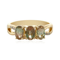 Anello in oro con Pietra del Sole dell'Oregon