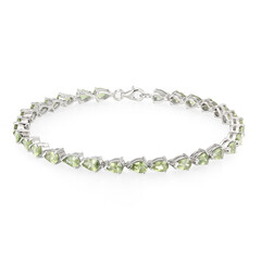 Bracciale placcato in platino con Zaffiro del Mozambico