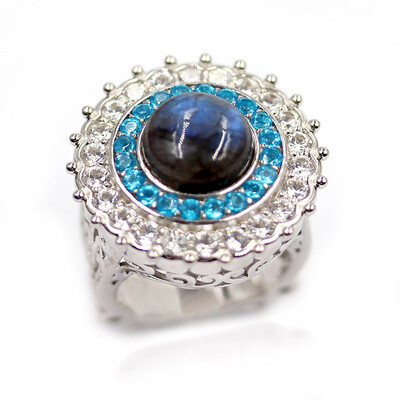 Anello in argento con Labradorite (Dallas Prince Designs)