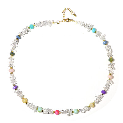 Collana in argento con Quarzo Bianco (Riya)