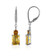 Orecchini in argento con Citrino