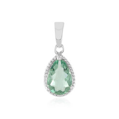 Ciondolo in argento con Fluorite Petrolio del Belgio
