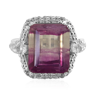 Anello in argento con Fluorite Bicolore