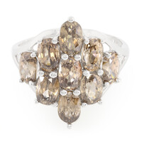 Anello in argento con Zircone Cannella