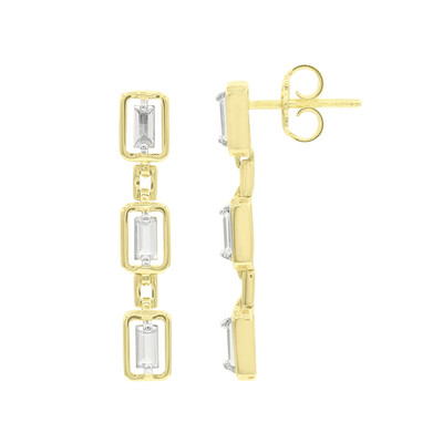 Orecchini in argento con Topazio Bianco