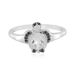 Anello in argento con Topazio Bianco