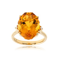 Anello in oro con Citrino