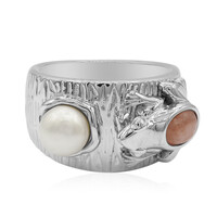 Anello in argento con Perla di Acqua Dolce (TPC)