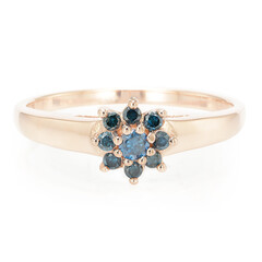 Anello placcato in oro con Diamante Fancy